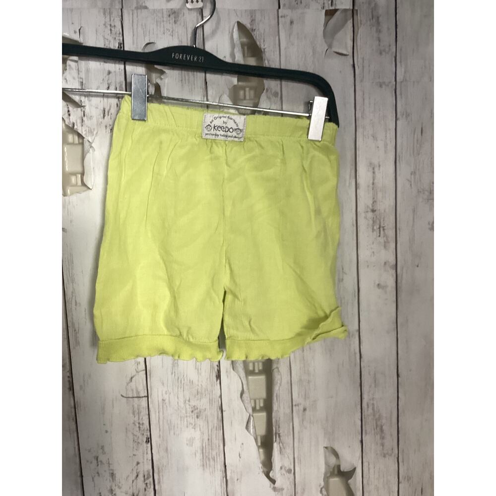 Keedo Women's New Seaside Short in Linen Blend Yellow Green Size XXS